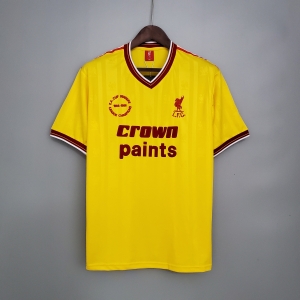 Retro 85/86 Liverpool away yellow Soccer Jersey