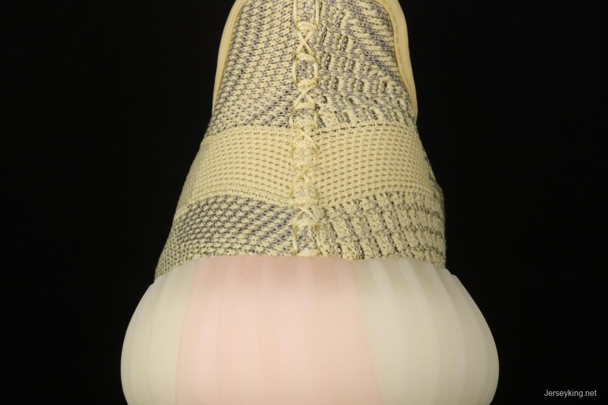 Adidas Yeezy 350 Boost V2 FV3255 Darth Coconut 350 second generation hollowed-out silk yellow star matching BASF popcorn