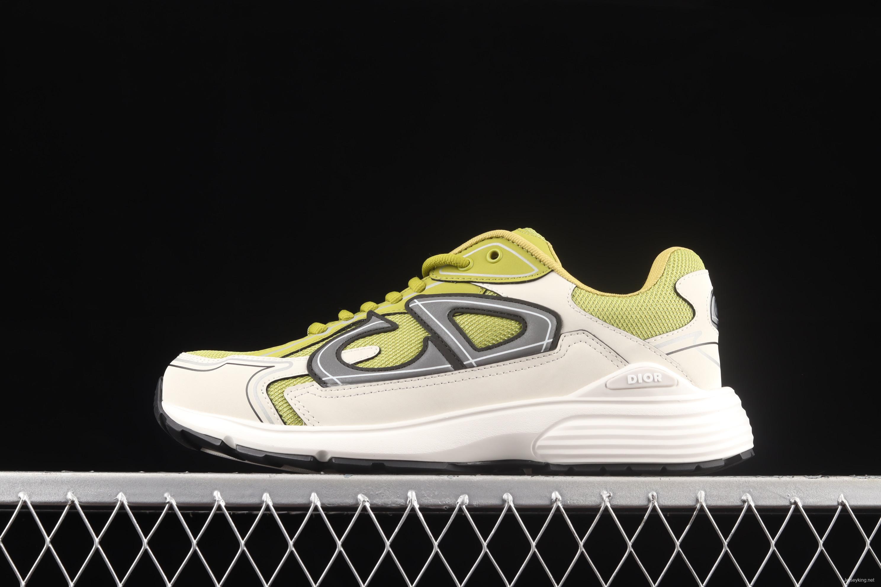 Dior B30 Microfiber Mesh B30 CD series sports shoes LY66140 Yellow/White