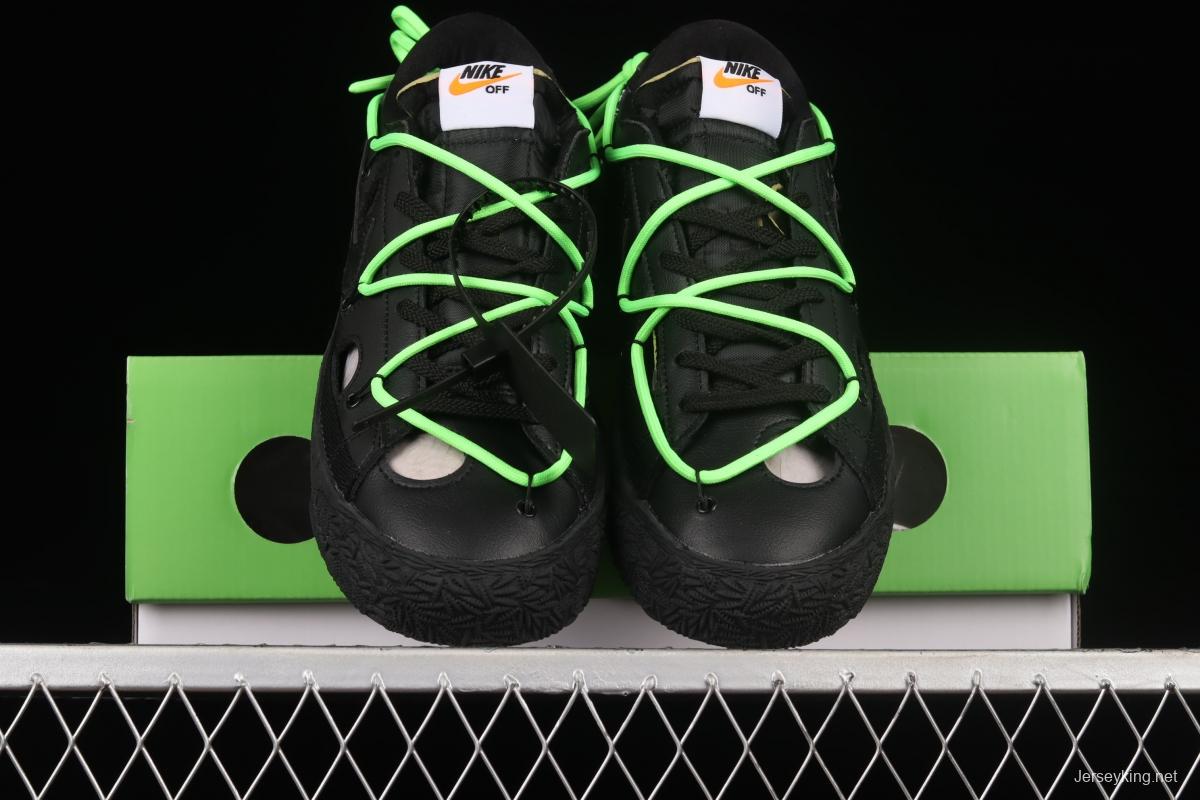 OFF-White x NIKE Blazer Low co-branded deconstruction style trailblazer low upper shoes DH7863-001