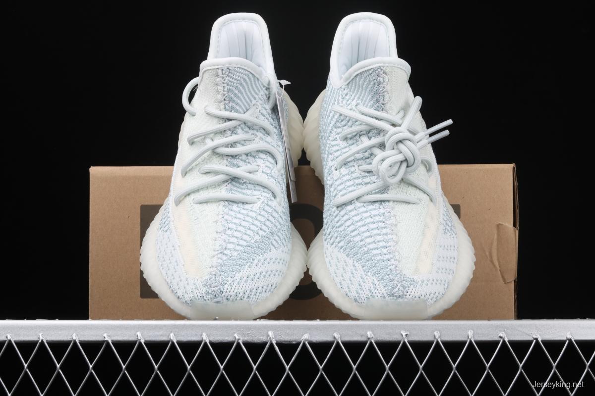 Adidas Yeezy 350 Boost V2 FW3043 Darth Coconut 350 second generation hollowed-out silk ice blue color matching