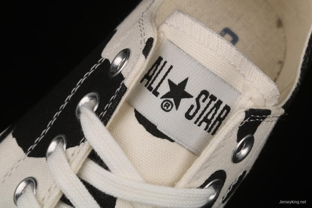 Converse 21ss All Star US Cow Spot Japanese Converse vintage cow pattern low upper shoes 1SC564