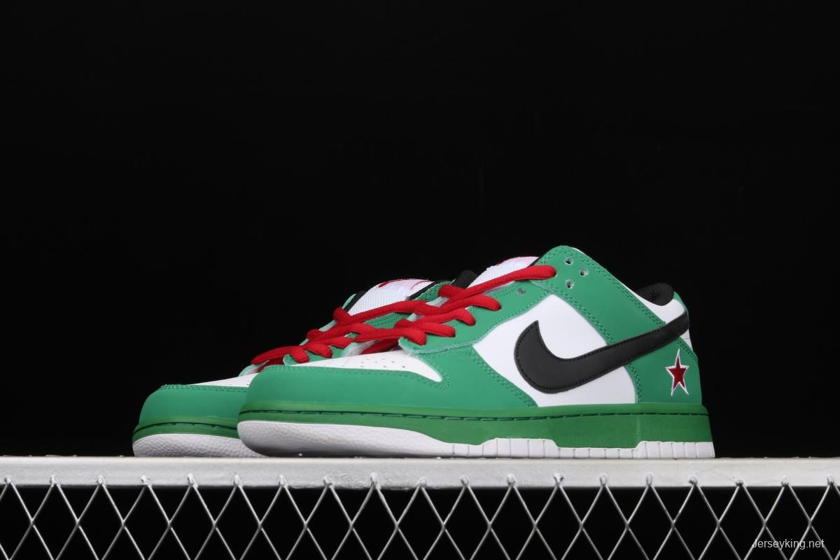 NIKE DUNK SB LoW Heineken Heineken over-limit low-top sports and leisure board shoes 304292-302