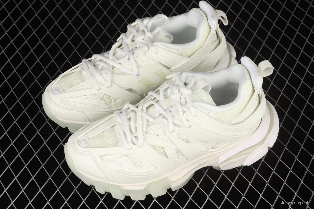 Balenciaga Sneaker Tess s.Gomma Res BI ALV/TIS EFF NUBUK/TIS E 2020 latest color matching luminous white trendy running shoes W3CR19000