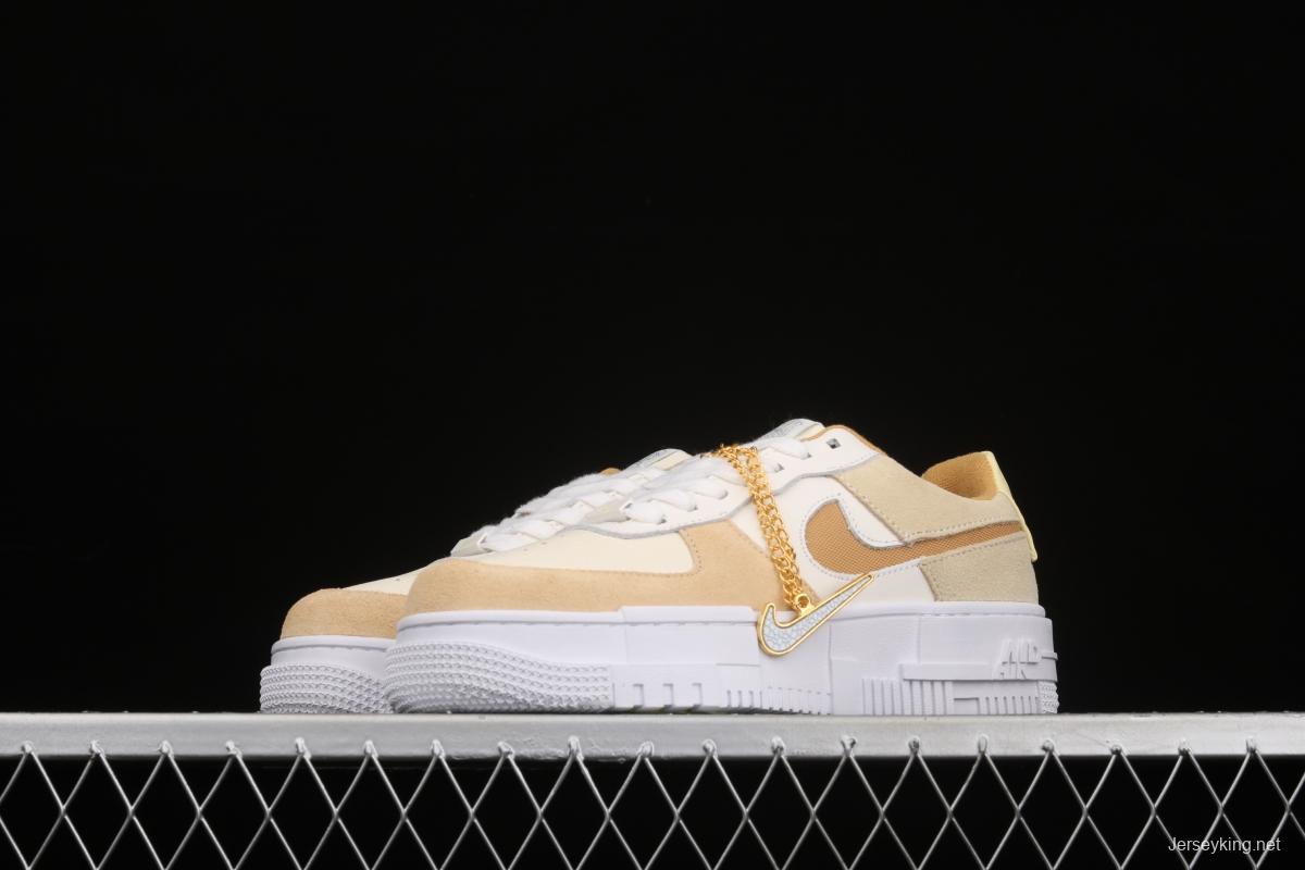 NIKE Air Force 1 Pixel deconstructing wind low-top casual board shoes DH3856-100