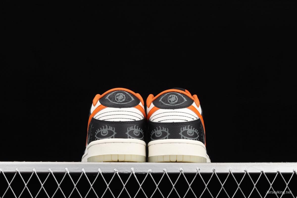 NIKE SB DUNK Low Halloween black, white and orange luminous Halloween SB rebound fashion casual board shoes DD3357-100