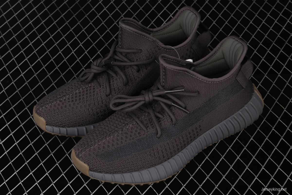 Adidas Yeezy Boost 350V2 Cinder FY2903 Darth Coconut 350 second generation hollowed-out side transparent black angel color BASF Boost original
