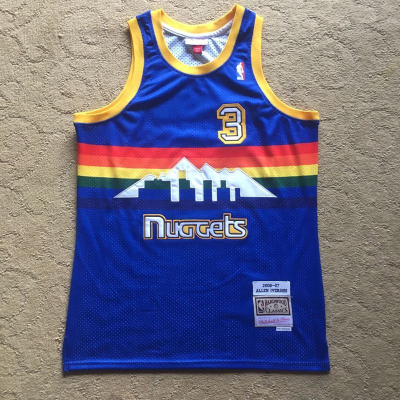 Men's Allen Iverson Blue Retro Classic Team Jersey
