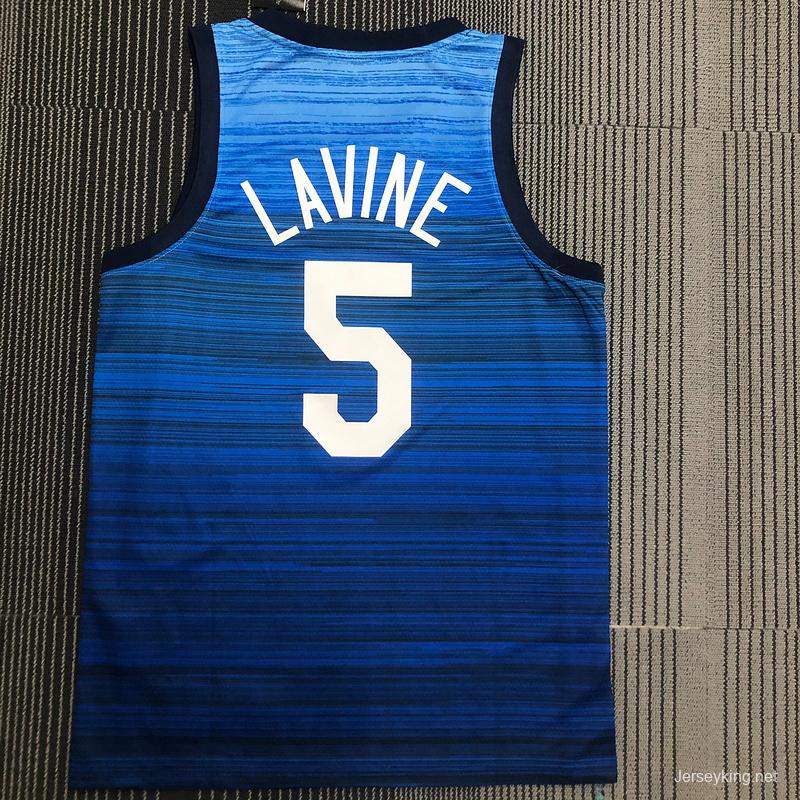 Thai Version Men's Zach LaVine Navy USA Basketball Player Jersey