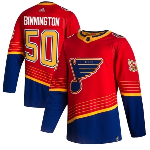 Men's Jordan Binnington Red 2020-21 Reverse Retro Player Team Jersey