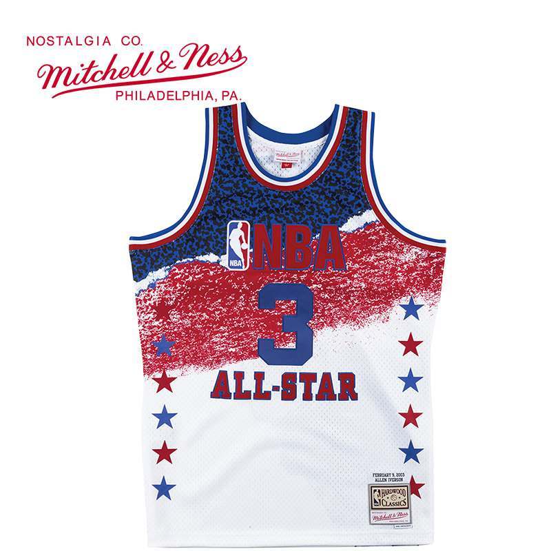 Men's Allen Iverson White Retro Classic Team Jersey