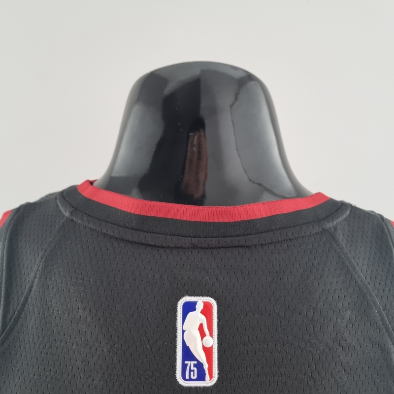 75th Anniversary Miami Heat WADE #3 Black NBA Jersey