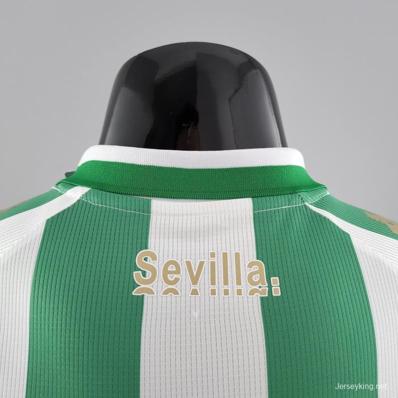 Player Version 22/23 Real Betis King's Cup Version Home  Soccer Jersey