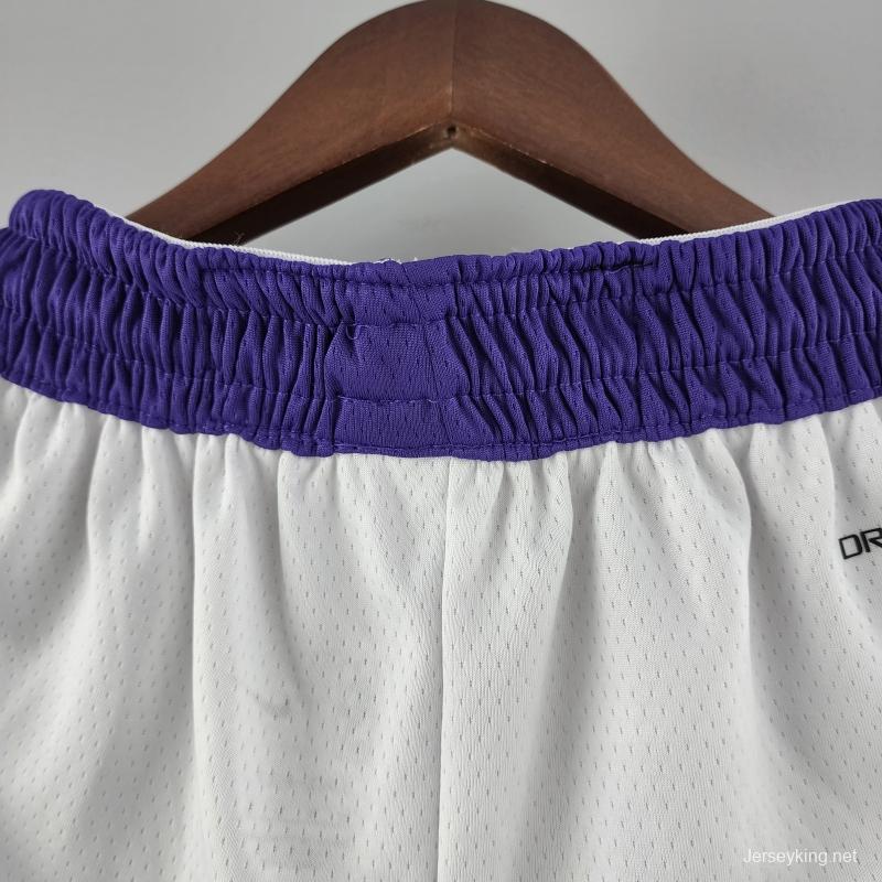 75th Anniversary Los Angeles Lakers White NBA Shorts 