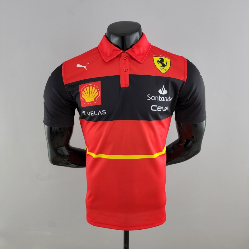 2022 F1 Ferrari Red/Yellow Polos #0006