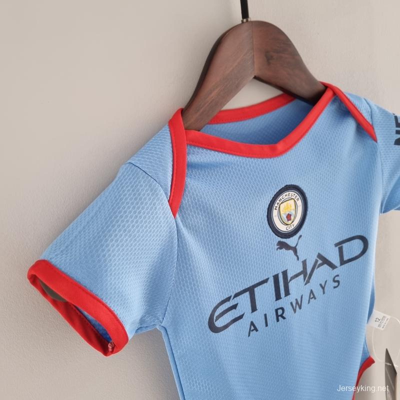 22/23 Manchester City Home Baby KM#0029 9-12 Soccer Jersey