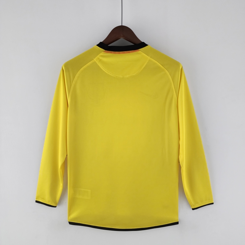 Retro 08/09 Long Sleeve Barcelona Away Soccer Jersey