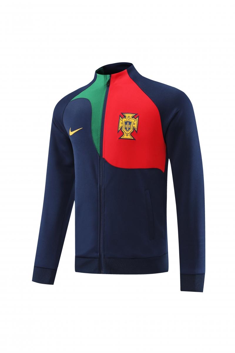 2022 Portugal Nary/Red Full Zipper Tracksuit