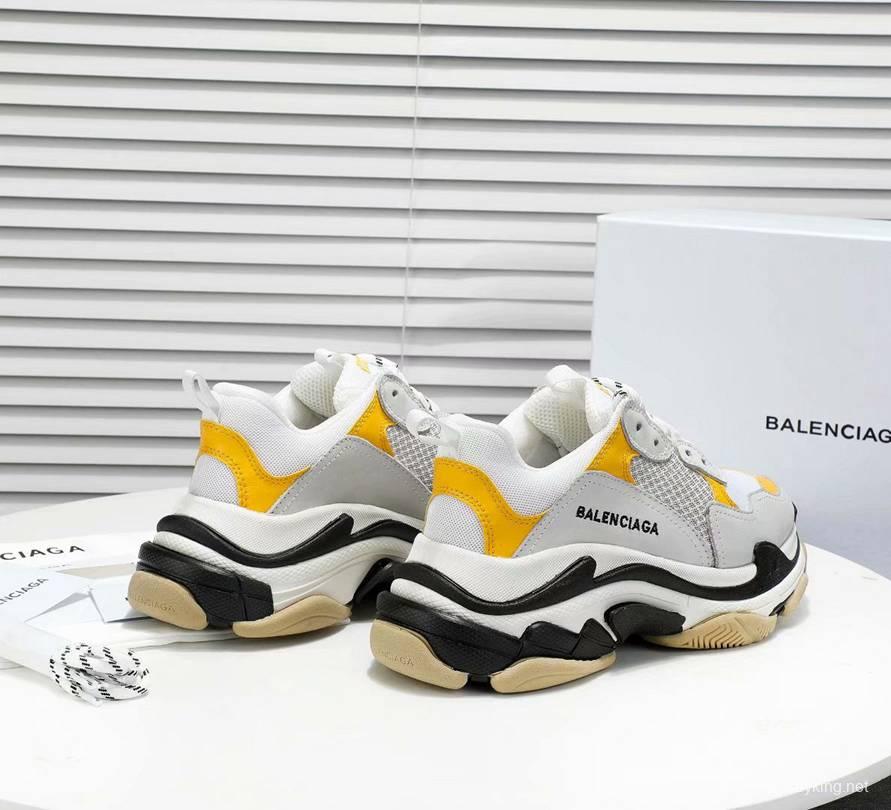 Men/Women Balenciaga Triple-S Sneaker Multi-Color Grey/Yellow Item 6380340