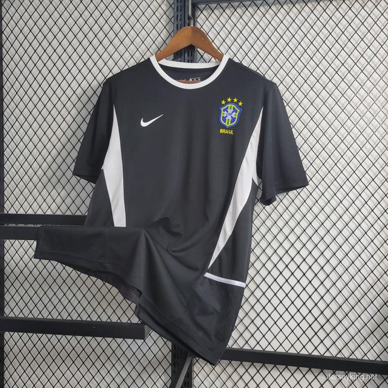 Retro 2002 Brazil Black Goalkeeper Jersey