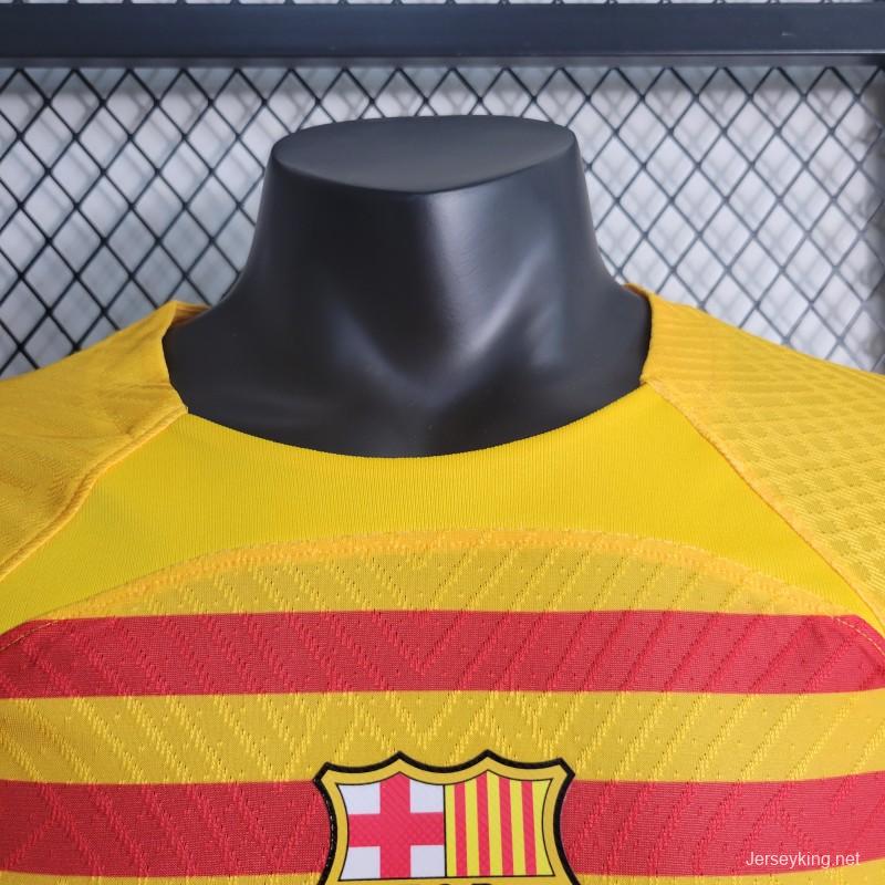 Player Version 22-23 Barcelona Forth Yellow Jersey