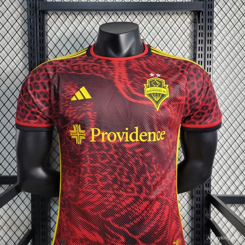 Player Version 23-24 Seattle Sounders Away Red Jersey