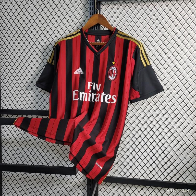 Retro 2013-14 AC Milan Home Jersey