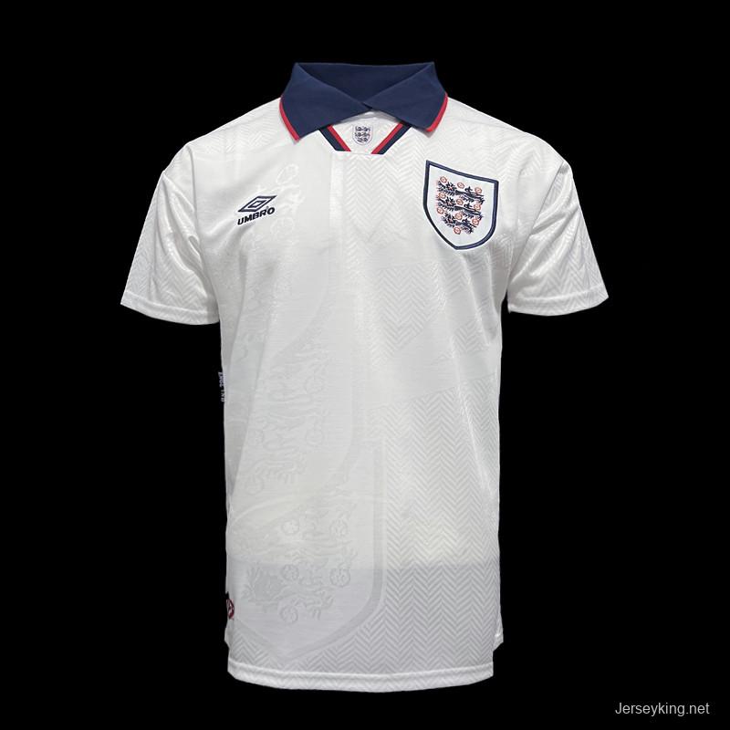 Retro 94/95 England At Home Soccer Jersey