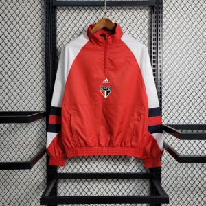 23-24 Sao Paulo Red White Windbreaker