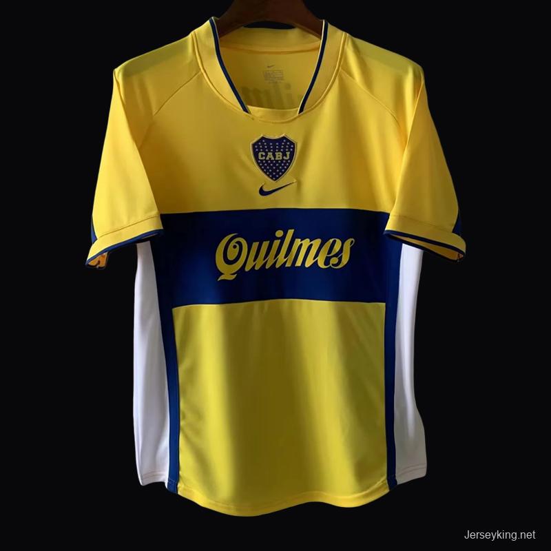 Retro 01/02 Boca Juniors Away Yellow Jersey