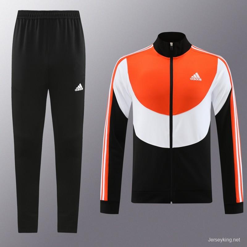 23/24 Adidas Orange/White/Black Full Zipper +Pants