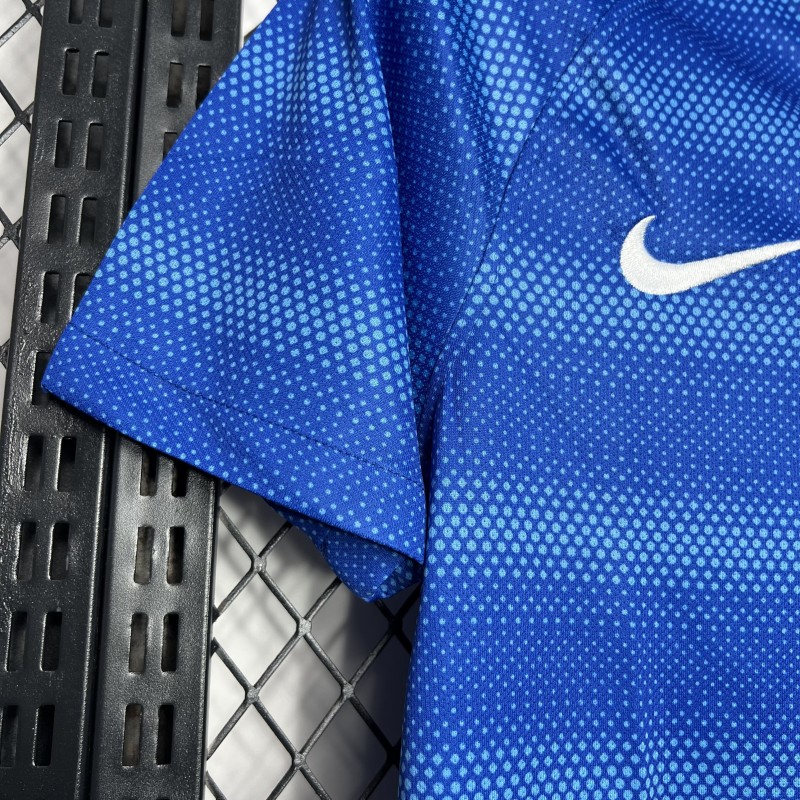 Retro 2014 Brazil Away Blue Jersey