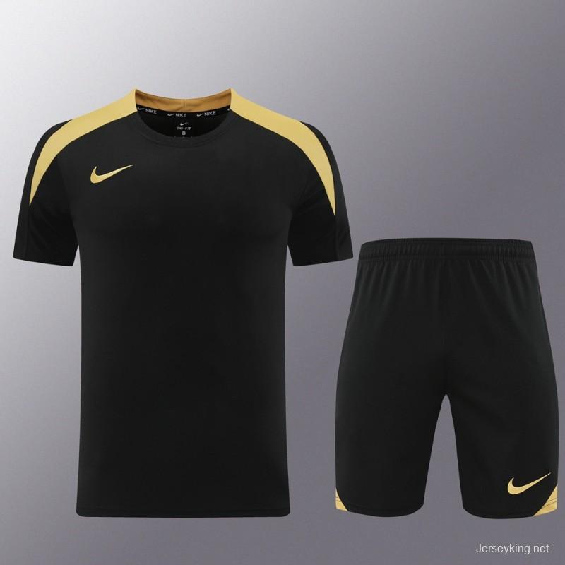 24/25 Nike Black/Golden Short Sleeve Jersey+Shorts