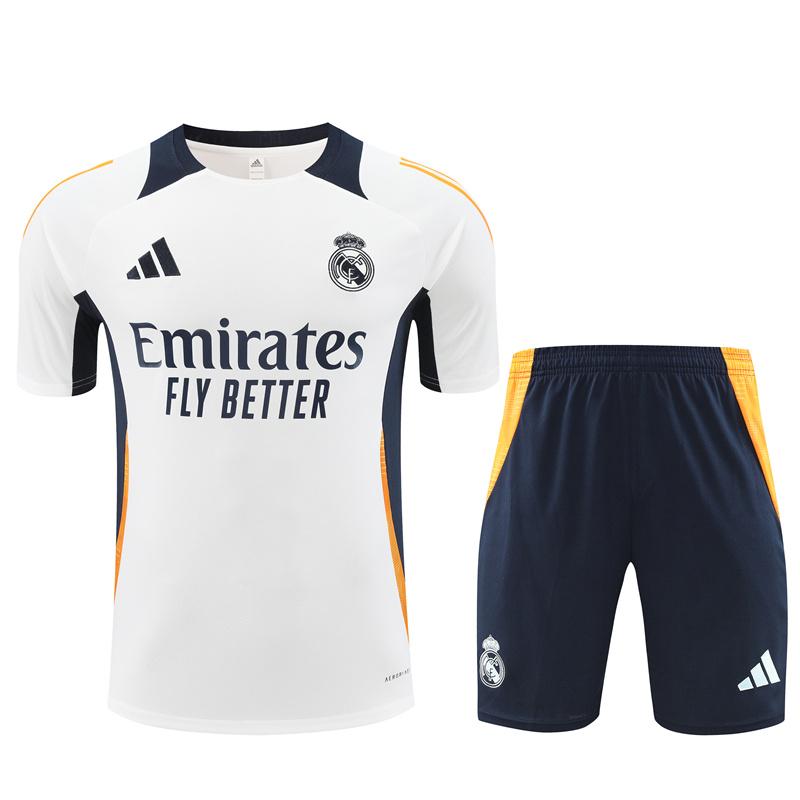 24/25 Real Madrid White Short Sleeve Jersey+Shorts