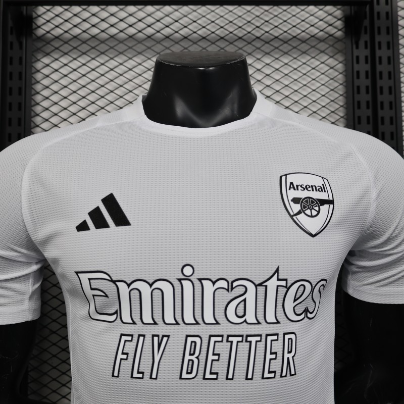 Player Version 25/26 Arsenal White with Emirates Sponsor Jersey