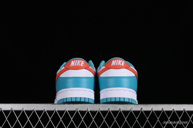 Nike SB Dunk Low Casual Skate Shoes in White Green Orange - DV0833-102