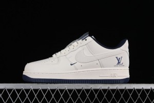 Nike Air Force 1 '07 Low LV Collaboration - Off White Double Swoosh Casual Sneakers - XZ6188-002
