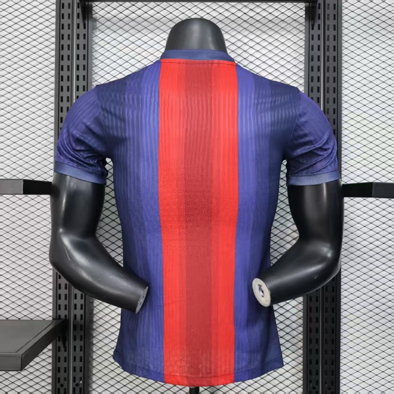 Player Version 25/26 Barcelona Blue and Red Striped with Spotify Sponsor Jersey