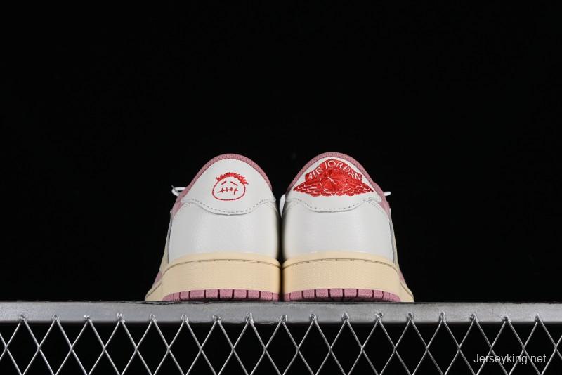 Nike Travis Scott x Air Jordan 1 Low OG AJ1 Reverse Swoosh Sneakers - DM7866-600