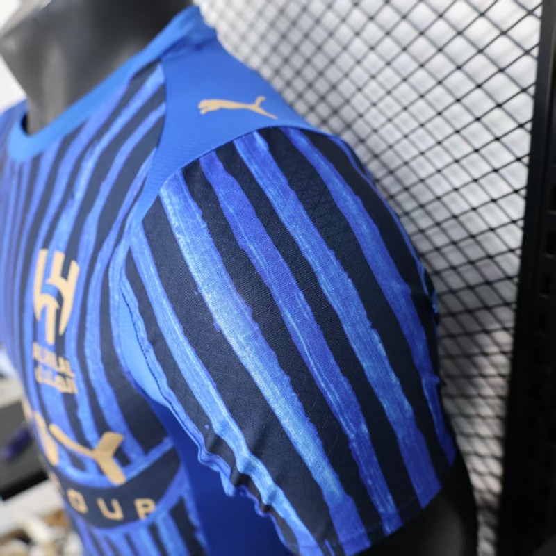 Player Version 25/26 Al Hilal Home Blue with Vertical Stripes Jersey