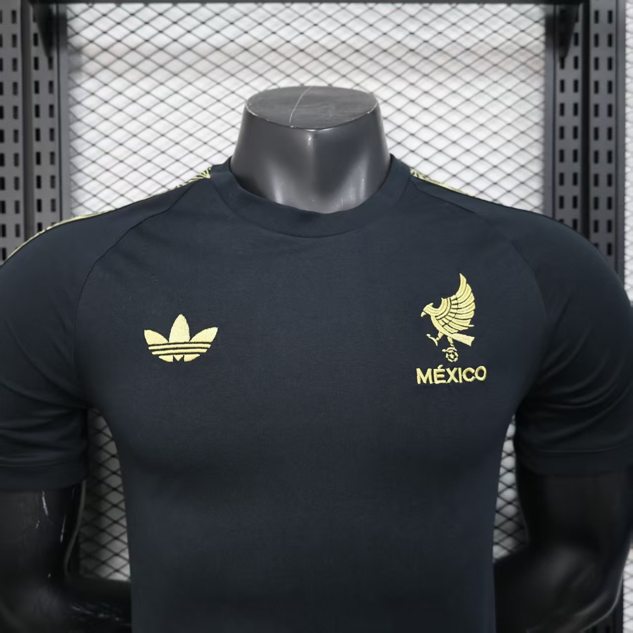 2025 Mexico Cotton Black Casual T-Shirt