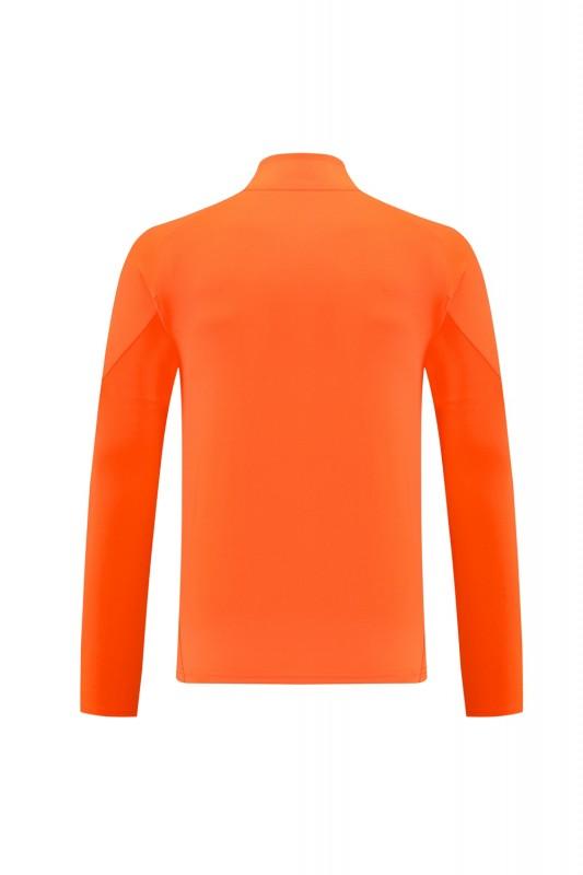 2025 Adidas Orange & Black with Leopard Print Pattern Half Zipper Jacket +Long Pants