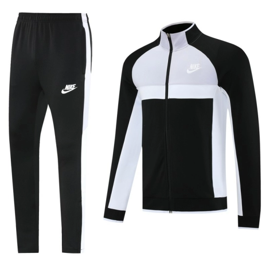 2025 Nike Grey/Black Full Hoodie Zipper Jacket +Long Pants