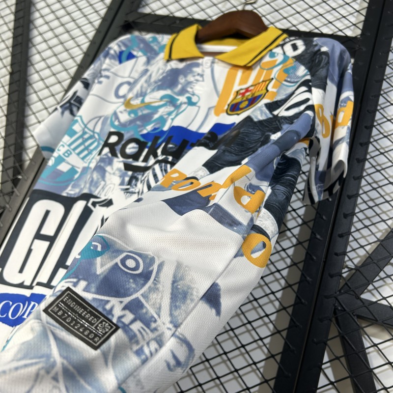 25/26 FC Barcelona White with Collage Art Jersey
