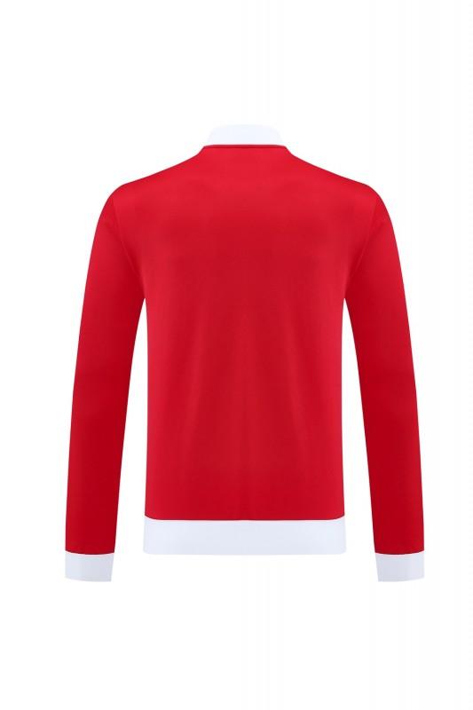 2025 Adidas Original Red Full Hoodie Zipper Jacket +Long Pants