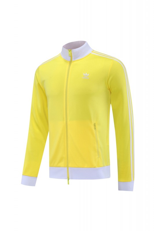 2025 Adidas Original Yellow Full Hoodie Zipper Jacket +Long Pants