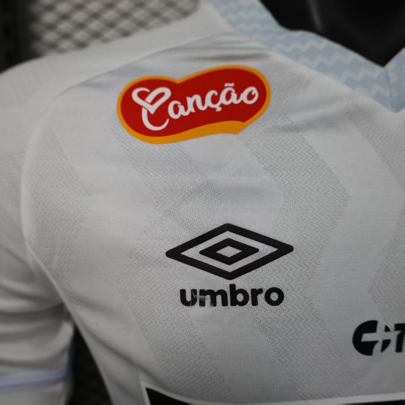 Player Version 25/26 Santos Home Jersey With Full Sponsors
