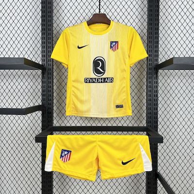 2025/26 Kids Atletico Madrid Yellow Goalkeeper Jersey