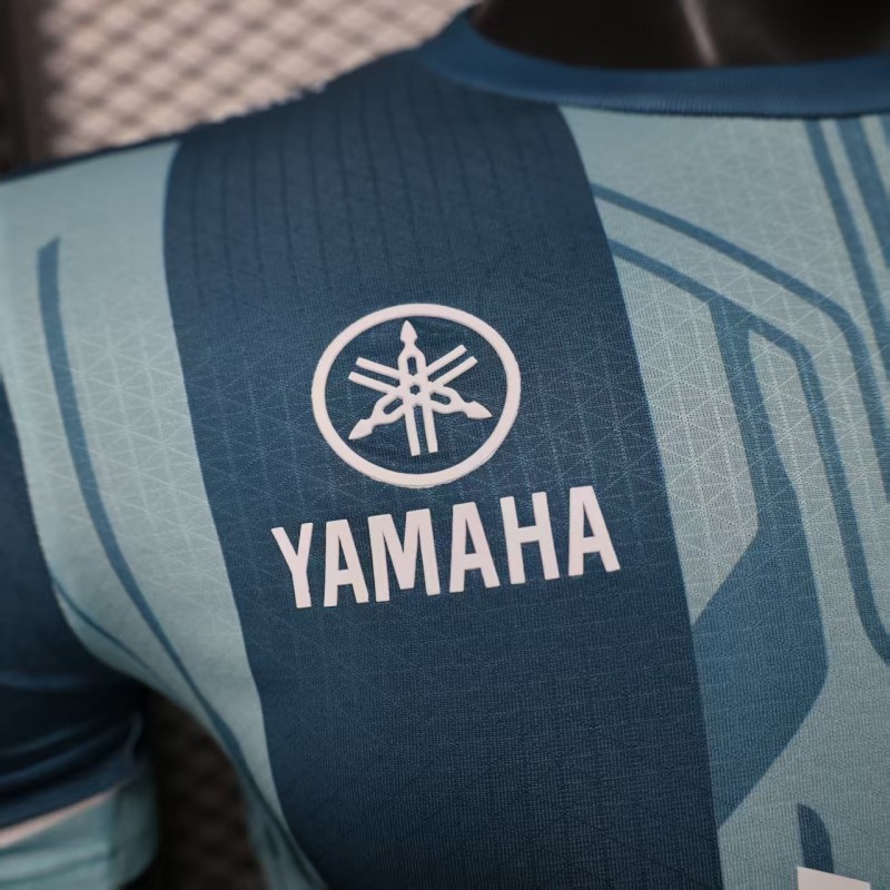 Player Version 25/26 Olympique de Marseille Blue with Geometric Stripes Jersey