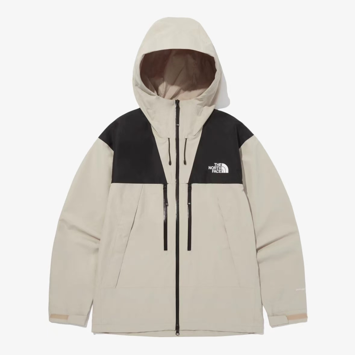 2025 The North Face Summit Series Technical Jacket - Cream/Black Colorblock with Dual-Zip Design